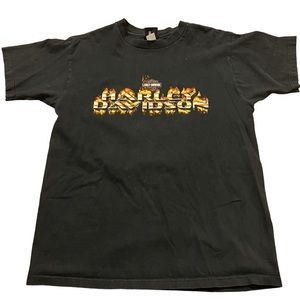 Harley Davidson Tee Mens LARGE Black Graphic St. Thomas Virgin Islands Crewneck